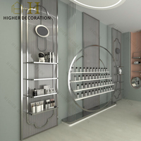 Conception de magasin de cosmétiques commercial, mobilier sur mesure pour boutique de beauté, comptoir d'exposition de maquillage, comptoir de réception