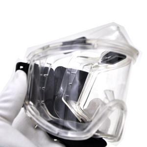 แว่นตาป้องกัน แว่นตานิรภัย ทนต่อแรงกระแทก กันฝุ่น กันลม เลนส์ใส ความหนา 0.2 มม. กรอบปรับได้ จีน - Product Image 4