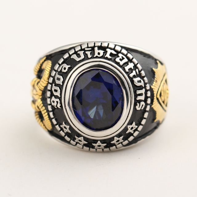 MaiYi Factory Custom God's Eye Ring Gemstone Men Silver Signet Ring for 14k 18k Gold Men's Gold Rings Jewelry