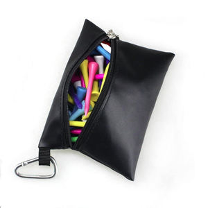 Pochette compacte en cuir pour objets de valeur de golf, sacoche de ceinture sport pour outils, accessoire de golf, porte-tee et porte-balles avec fermeture éclair - Product Image 5