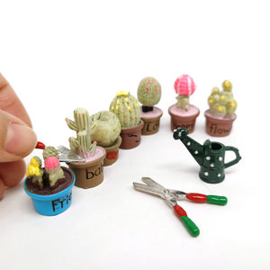 Adornos para Plantas xim [7 Macetas con Asas Verdes, Juego de Herramientas y Regaderas] Modelo Tridimensional de Simulación - Product Image 2