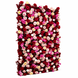 USA Lagerbestand Großhandel Burgunderrote Künstliche Blumenwand-Kulisse für Hochzeitslocations, Event-Dekorateure und Partyvermietungsunternehmen - Product Image 5