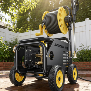Hidrolavadora Eléctrica Industrial de <span class=keywords><strong>Alta</strong></span> <span class=keywords><strong>Presión</strong></span> de 5500W con Certificación CE, Hidrolavadora de <span class=keywords><strong>Alta</strong></span> Resistencia con Carrete de <span class=keywords><strong>Manguera</strong></span> para Uso Comercial - Product Image 1