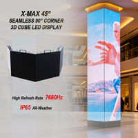 Pantalla LED Ligera P2.6 P2.9, Pantalla de Video de 45 Grados, Pantalla LED Cúbica 3D