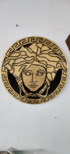 Vàng khảm gạch thủy tinh bức tranh tường khảm Nữ Thần Medusa huy chương đánh bóng hồ bơi biệt thự nội thất hình dạng tường - Product Image 5