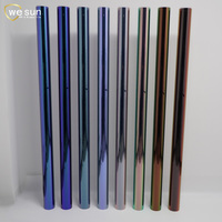 Film teinté pour vitres de voiture Wesun PET, effet caméléon brillant, anti-rayures, anti-UV, changement de couleur, vente en gros