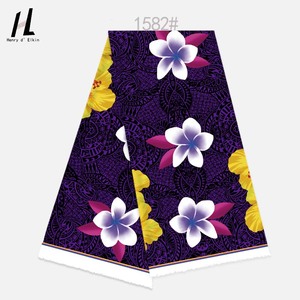 ムムドレス、サロング用の卸売トロピカルフランジパニ柄島柄デジタルプリントポリエステル生地 - Product Image 4