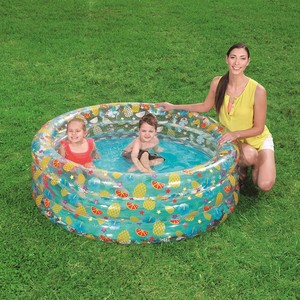 Kids Inflatable Water Play Center with <b>Slide</b> Sprayer Splash <b>Pool</b> Summer Outdoor Backyard Water Toy - Product Image 3