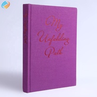 Cuaderno de Notas con Logotipo Personalizado, Tamaños A4, A5, A6, Cubierta de Tela Morada con Texto Impreso en Offset