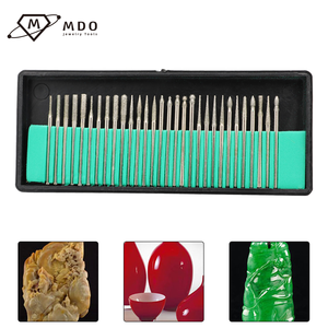 Chất Lượng Cao 30 cái/hộp Xoay Mài Công Cụ Đá Quý Kim Cương Cắt Khoan Bộ 2.35Mm/3M Mini Emery Kim Cương Burr Khoan Bits - Product Image 4