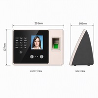 Máquina de Control de Asistencia con Reconocimiento Facial, Huella Dactilar y PIN, con Indicaciones de Voz y Registro Transversal de Días para Empleados de Oficina
