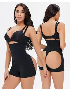 New Double Straps Tummy Control Booty Lift Waist Trimmer Panty with Private Label Butt Holes Tight Women Shorts Under Shaperwear