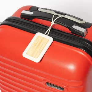 Etichetta per bagagli in bambù, merchandising sostenibile - Product Image 3