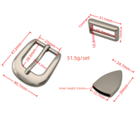 Cloxy 25mm boucle de ceinture à épingle en argent Antique avec boucle de ceinture pour femme Keeper 25mm ensemble de boucles de ceinture en métal