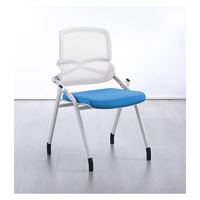Chaise d'entraînement pliable en maille avec accoudoirs, tableau d'écriture, empilable, pour réunions, salles de classe, bureaux, études, ensemble de bureau, pas de montage requis