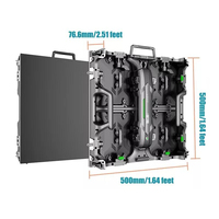 500x500mm intérieur extérieur capacitif fond de scène géant Led mur vidéo p2,9 P3.91 épissure transparente location écran d'affichage LED