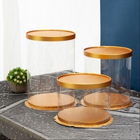Boîte à gâteaux ronde multicouche épaissie, écologique, transparente, réutilisable pour animaux de compagnie, ml