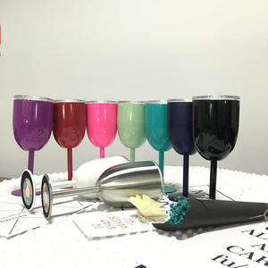 Vaso <span class=keywords><strong>de</strong></span> <span class=keywords><strong>Vino</strong></span> <span class=keywords><strong>de</strong></span> Acero Inoxidable <span class=keywords><strong>de</strong></span> 10 oz con Tapa |   Vaso Térmico Aislado para <span class=keywords><strong>Vino</strong></span> Blanco, Cerveza Rosé, Recuerdos para Fiestas, Logotipo Personalizado - Product Image 4