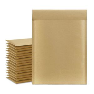 Petite entreprise colis postaux auto-scellant Kraft sac en papier à bulles enveloppes résistant à la déchirure rembourré pierres précieuses colliers montres - Product Image 1