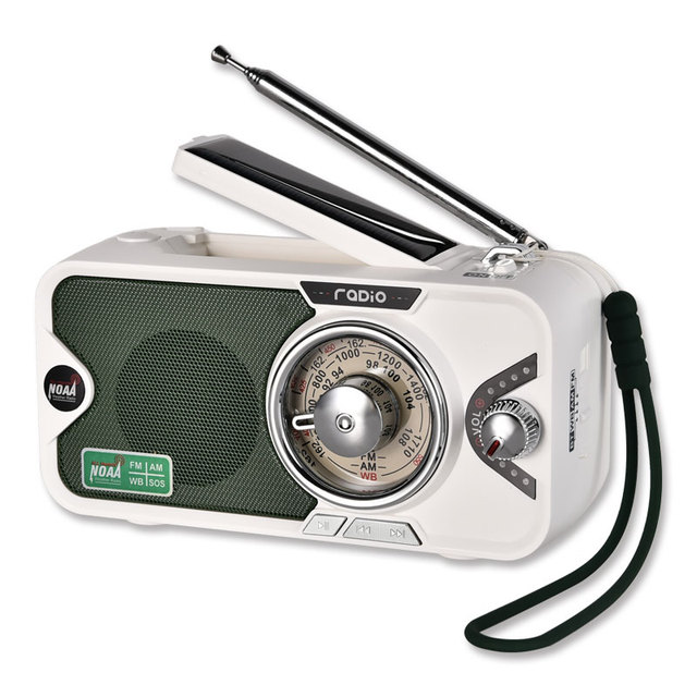 R905 AM FM Radio BT 5.0 speaker Antenna Portable Receiver Retro Radio Player Manual Hand Power Generation Solar charging