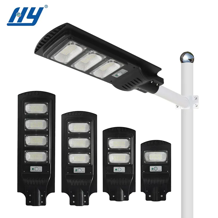 HUAYING Integrated Motion Sensor ABS Power Lamp Outdoor Road 60w 120w 180w 240w 300w All In One LED Solar Street Light