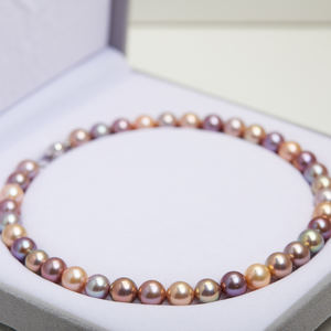 Venta al por mayor S925 cierre colorido collar de perlas de agua dulce 5A Edison perla 11-12mm collar de perlas 43cm para mujeres regalo de fiesta - Product Image 3