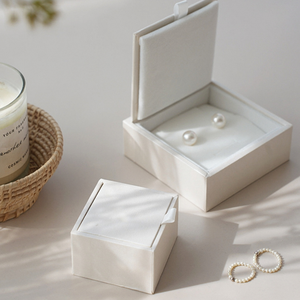 Manufacturer Customizable Logo Luxury Jewelry Eco-friendly Cardboard Packaging <b>Box</b> Rings Necklaces <b>Earrings</b> Badge Gift Storage - Product Image 4