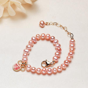Pulsera de Perlas de Agua Dulce Hecha a Mano en Zhuji, Perla Auténtica, Amuleto de la Fortuna, Joyería Elegante para Mujeres con Sentido de la Moda - Product Image 3