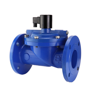 12v 24v 110v 220v 240v 4 אינץ 'v dn100 flange סגור בדרך כלל ברזל יצוק מים סולנואיד - Product Image 1