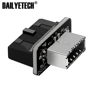 20-poliger zu 19-poliger Konverter USB 3.0 Interner Header zu USB 3.1/3.2 Typ C Front Typ E Adapter für PC Motherboard Connector Riser