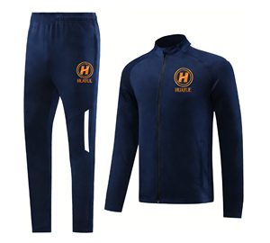 Chaqueta Deportiva de Entrenamiento de Fútbol Personalizada de Calidad Tailandesa al Por Mayor, Precio Económico, Azul Oscuro, Traje Deportivo de Fútbol al Por Mayor - Product Image 1