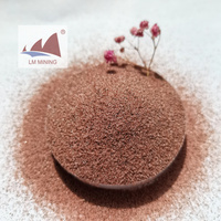 Sable de grenat naturel de qualité supérieure, 30-60 mesh, abrasif à faible teneur en poussière et haute efficacité pour la préparation des surfaces, le décapage de revêtements et la découpe au jet d'eau