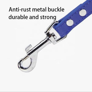 Durable Fashion <b>Dog</b> Leash with Ribbons Sport Style Solid Colorful PU Leather Slip Convenient Pet Leash - Product Image 6