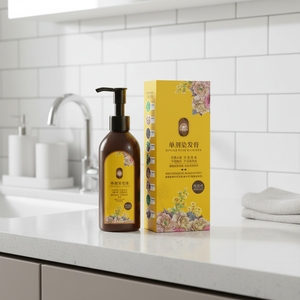 Permanent Black Hair Dye Shampoo <strong>3</strong> in 1 Single Dose 200ml Ammonia-Free Herbal Formula No Hydrogen <strong>Peroxide</strong> Treats Gray Hair - Product Image 1