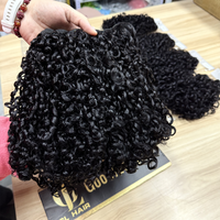 Lot de Cheveux Humains Vierges Bruts du Cambodge, Qualité Mink, Alignés dans le Sens de la Cuticule, pour Tissage, Boucles Pixie Birmanes, Vente en Gros