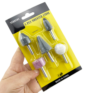 Pierres à aiguiser de haute qualité, ensemble de 5 pierres montées pour accessoires de meuleuse électrique, tête de meulage en céramique, polissage - Product Image 6