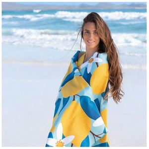 Serviette de plage personnalisée en microfibre à séchage rapide, sans sable, avec logo imprimé, pour le marché européen - Product Image 1