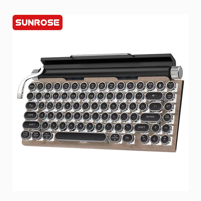 Custom Logo Mechanical 83-Key LED Backlit Dual Mode 2.4Ghz Wireless Plug&Play Right-Handed Gaming Keyboard with Hot-Swap for PC