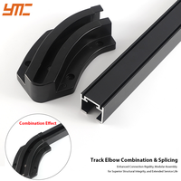 Système de porte coulissante encastrée YMC pour intérieur moderne, antirouille, durable, doté de multiples capacités, porte secrète en aluminium pour hôtels