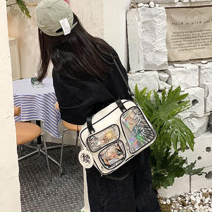 Sac à bandoulière en forme de cœur de Noël personnalisé, nouveau modèle, avec un détail de nœud en flocon de neige fantaisiste, fenêtre transparente, sac Ita en forme de cœur - Product Image 5