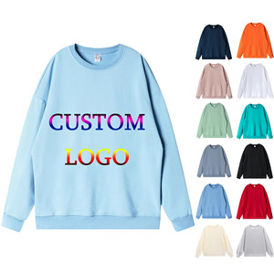 Felpa Personalizzata OEM <span class=keywords><strong>con</strong></span> Logo Stampato, Girocollo in Cotone, Ricamo, Spalle Scese, Pullover Traspirante Unisex 350 GSM - Product Image 1