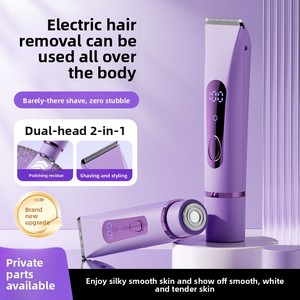 Nouvel épilateur électrique rechargeable lavable pour femmes, rasoir double tête pour poils pubiens et du corps - Product Image 2