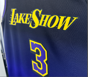 Venta al por mayor equipo americano 2024-25 New Purple City Los Angeles baloncesto Jersey LakeShow 3 <span class=keywords><strong>Anthony</strong></span> Davis camisetas impresas - Product Image 2