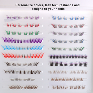 Kit de bouquets de cils personnalisés, doux, naturels et volumineux, faits à la main, avec plateau pour bouquets de cils à marque privée, style DIY - Product Image 3