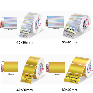 2x1inch hình chữ nhật tự dính Nhãn dán nhãn CuộN Hồng dán nhiệt giấy đầy màu sắc ba chiều nhãn cho vận chuyển - Product Image 4