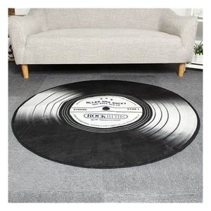 Personnalité créative décoration rétro CD <span class=keywords><strong>rond</strong></span> acrylique <span class=keywords><strong>tapis</strong></span> vinyle disque série Table basse Pad CD <span class=keywords><strong>tapis</strong></span> - Product Image 2