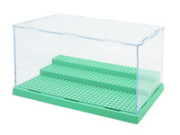 Vitrine en acrylique à 3 niveaux pour figurines, boîte de présentation empilable pour blocs de construction, organisateur anti-poussière pour figurines d'action