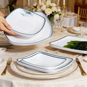 Assiettes rectangulaires en <span class=keywords><strong>porcelaine</strong></span> blanche <span class=keywords><strong>de</strong></span> style nordique LovingHome, plats <span class=keywords><strong>de</strong></span> <span class=keywords><strong>service</strong></span> pour restaurant, prix <span class=keywords><strong>de</strong></span> gros - Product Image 5