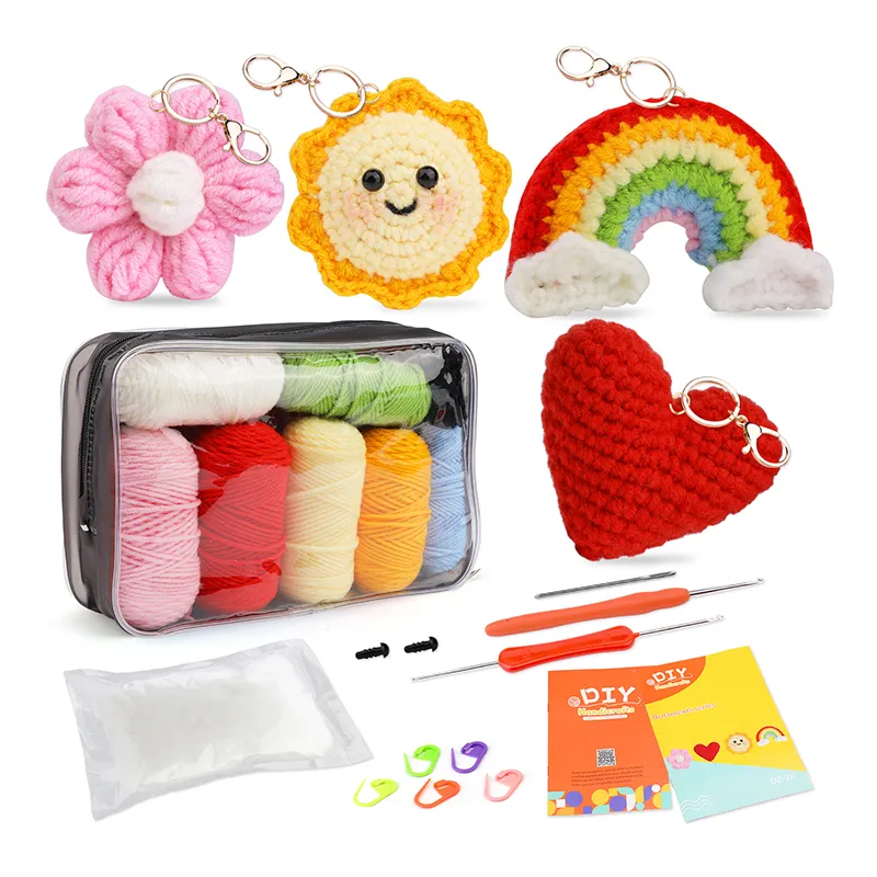 Tự làm các woobles Crochet kit công cụ đan Crochet Kit Sản phẩm/handmade Crochet đan Bộ hướng dương Crochet Kit