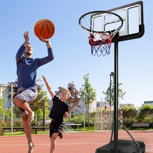 Gioco sportivo all'aperto interazione giocattoli regolabile basket ball rack con ruote - Product Image 5